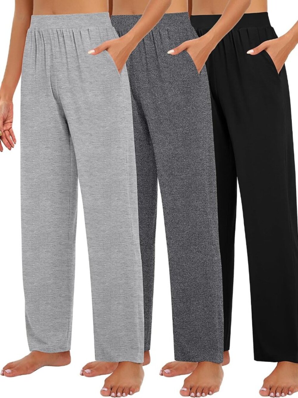 Cozy 3-Pack Women's Lounge Pants | Comfy Sweatpants for Relaxing & Home Wear - Picture 1 of 5